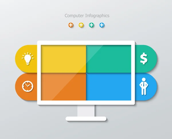 Infographie informatique papier — Image vectorielle