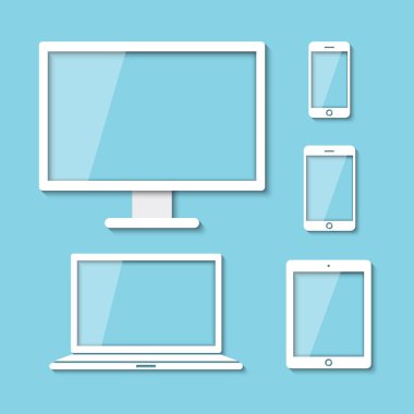 bilgisayar monitör dizüstü tablet ve akıllı telefon