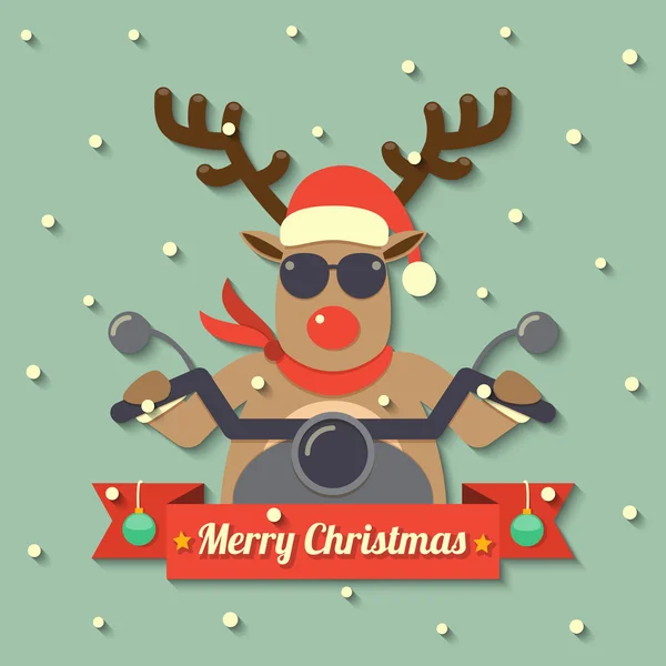 Christmas reindeer background — Stock Vector