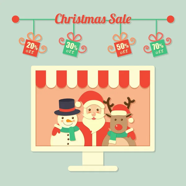 Christmas santa claus achtergrond — Stockvector