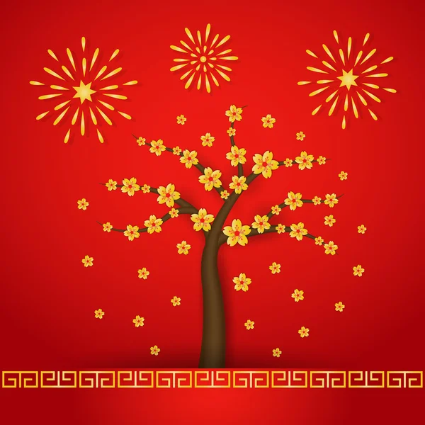 中国の新年お背景 — ストックベクタ