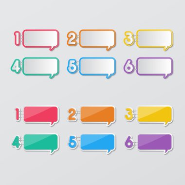 Kağıt konuşma kabarcıklar infographics