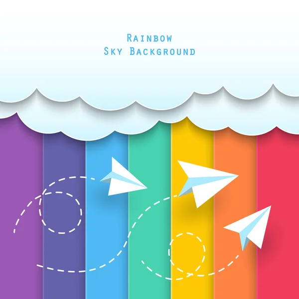 clouds and rainbow sky background