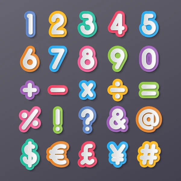 Numéro et symbole de papier — Image vectorielle
