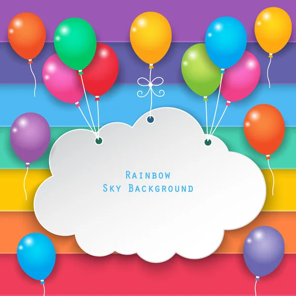 Clouds and rainbow sky background — Stock Vector