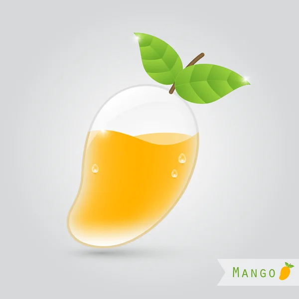 Mango fruit juice — Stock Vector