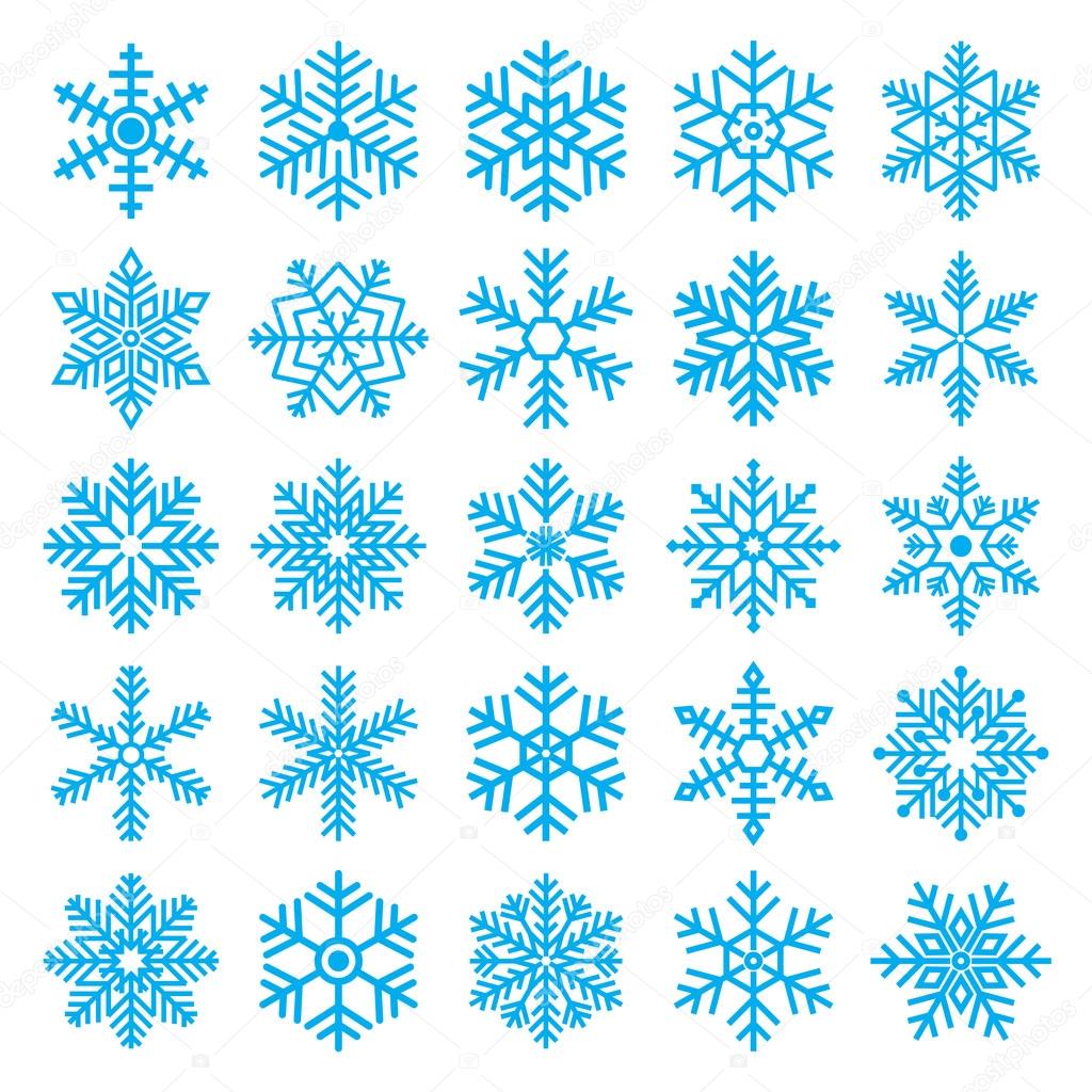 chirstmas snowflakes set