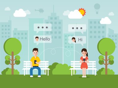 online sosyal ağ üzerinden sohbet