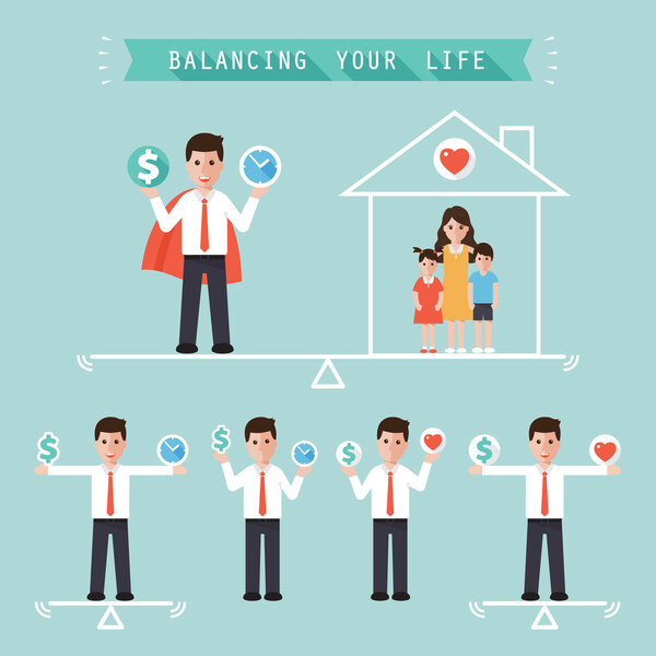 idea balancing your life business concept