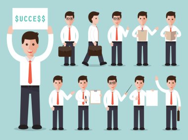 iş adam karakter kümesi