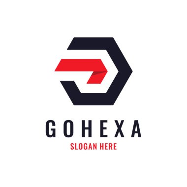 Soyut altıgen logo vektörü. Küp logosu. Yaratıcı geometrik logo tasarımı kavramı.