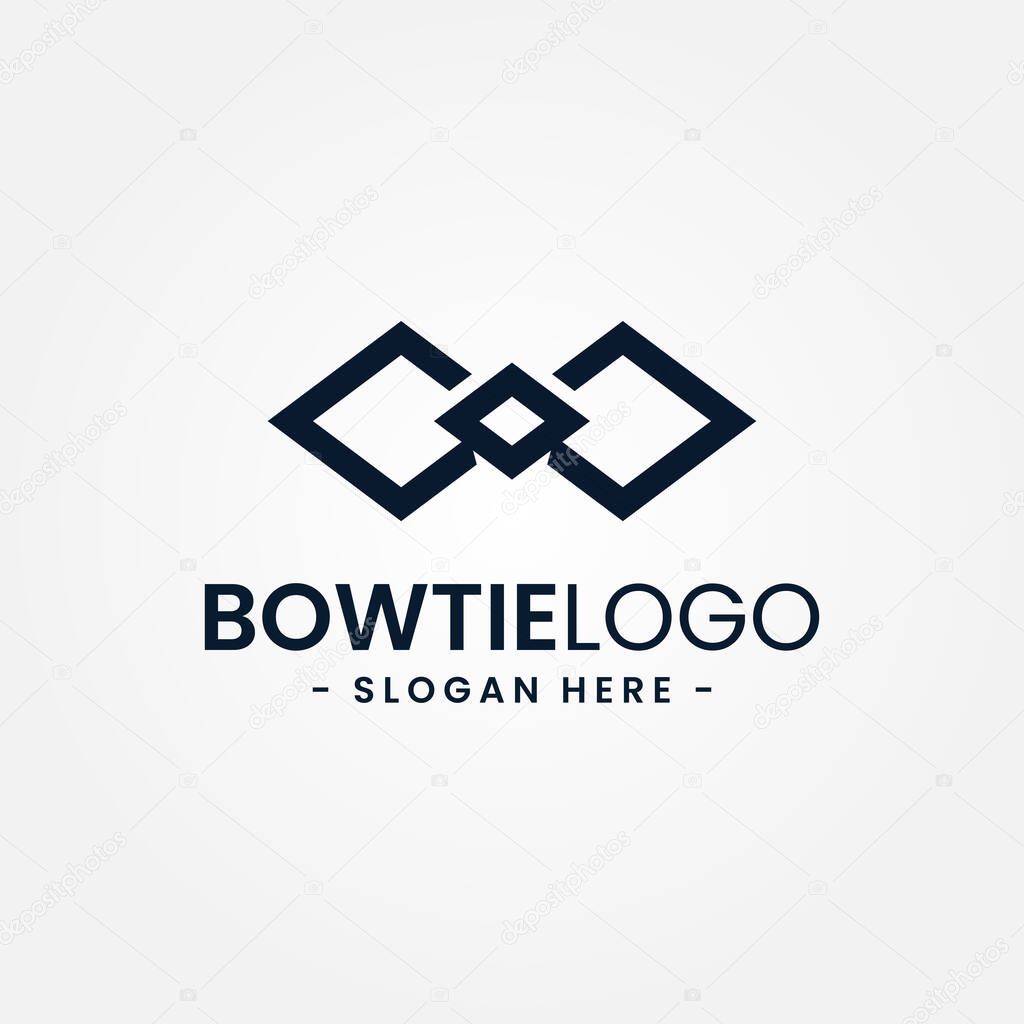 Bow Tie Logo Design Template. Business logotype. Creative tuxedo icon vector illustration.