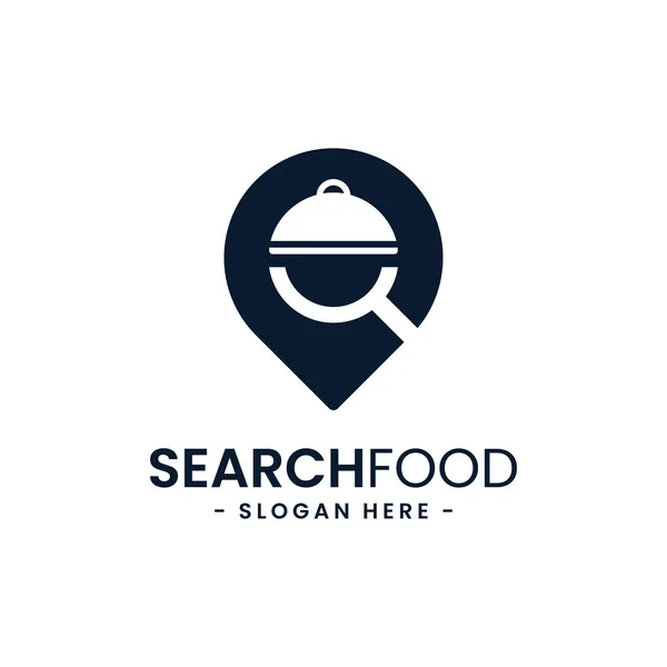 Rechercher Modèle Conception Logo Alimentaire Point Alimentaire Icône Vecteur Trouver — Image vectorielle