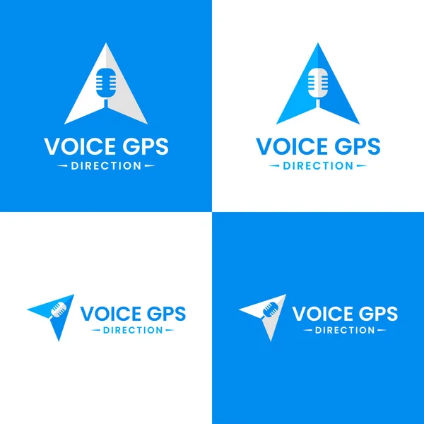 Modelo Design Logotipo Ponto Unidade Gps Voz Gps Localização Mapa —  Vetores de Stock