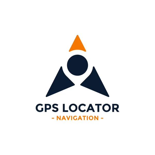 Gps Helymeghatározó Logó Tervezési Sablon Gps Térkép Helyét Irányát Ikon — Stock Vector