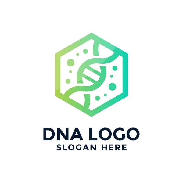 Design Modello Logo Dna Vettore Logo Genetico — Vettoriale Stock