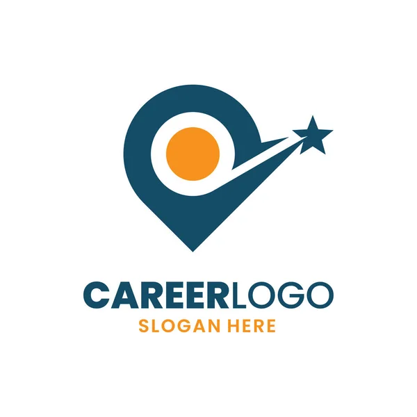 Design Des Karriere Logos Sternenpunkt Logo Wachstums Und Erfolgskonzept — Stockvektor
