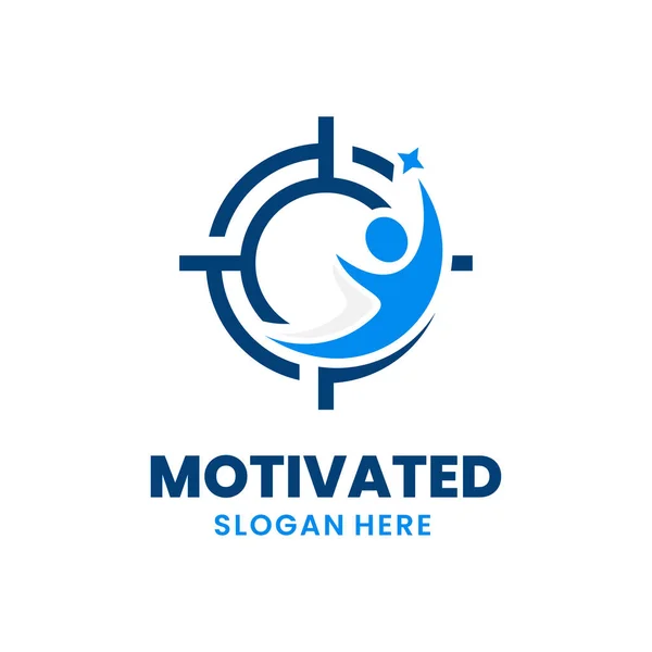 Alvo Motivar Design Modelo Logotipo Ilustração Vetorial —  Vetores de Stock