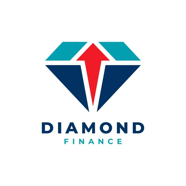 Diamond Finance Logo Template Design Vector Illustration — Stock Vector