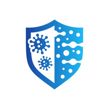 Bağışıklık sistemi ikon vektörü. Antibakteriyel logo kavramı.