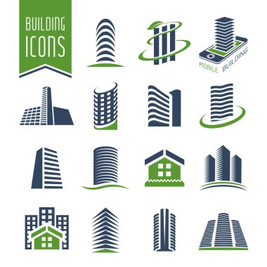 yapı ve inşaat Icon set