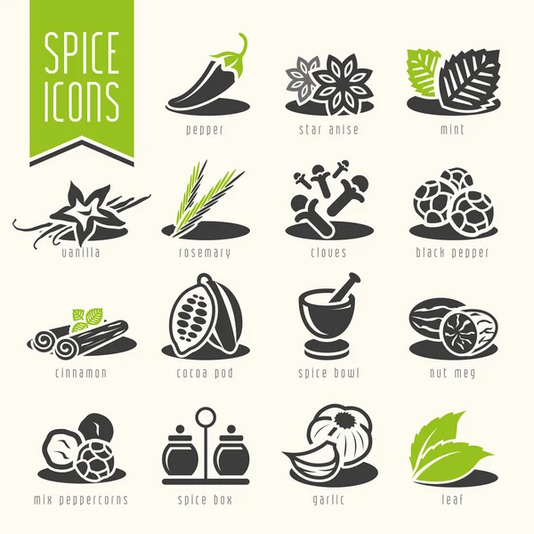 Spice icon set — Stock Illustration Spice icon set Royalty Free Stock Illustrations