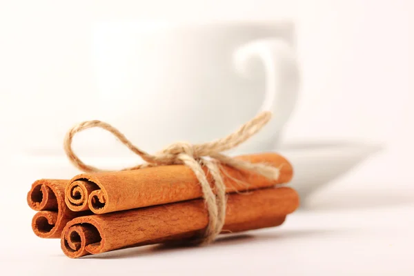 Cinnamon, cup with white background series - 5 — Stock Photo, Image