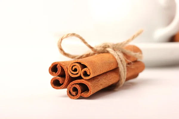 Cinnamon, cup with white background series - 4 — Stock Photo, Image