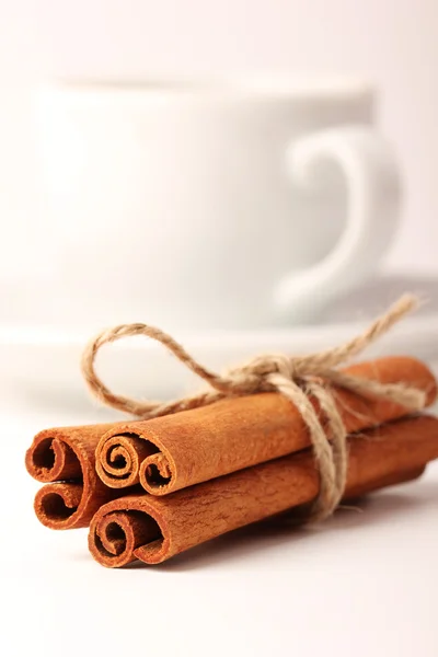 Cinnamon, cup with white background series - 3 — Stock Photo, Image