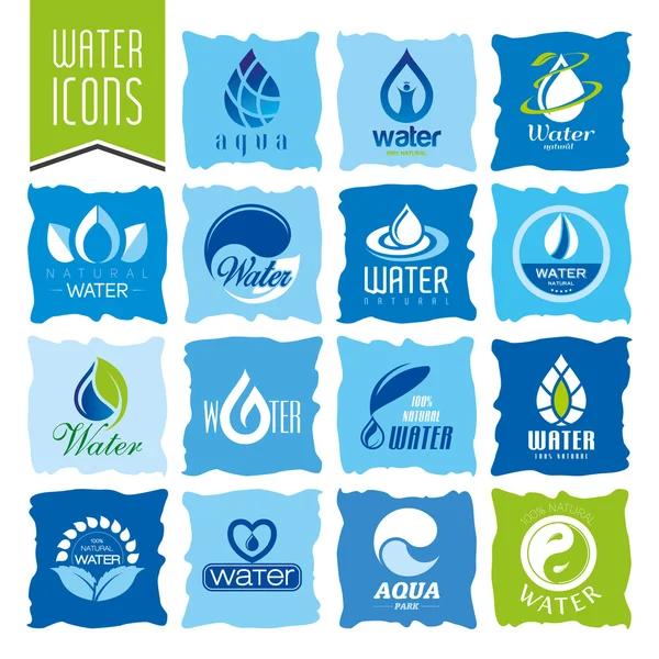 Conjunto de ícone de água —  Vetores de Stock