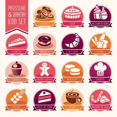 Fırın, pastane Icon set