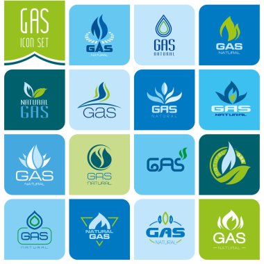 Gas industry symbols clipart