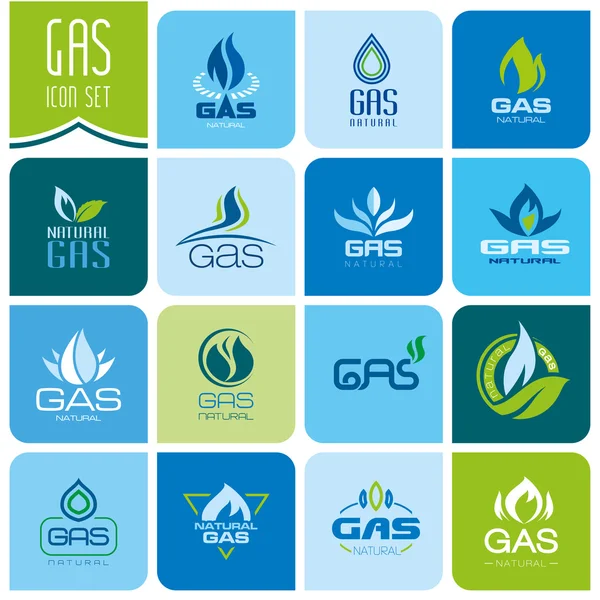 Symbole der Gasindustrie — Stockvektor