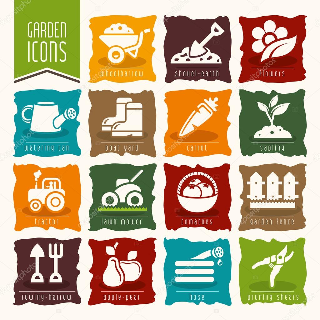 Garden - farm icon set
