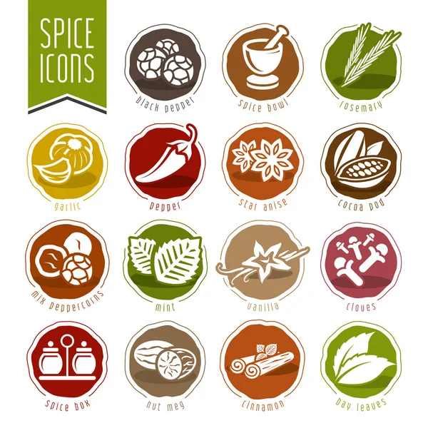 Spice pictogrammenset — Stockvector