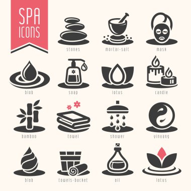 Spa simgesi seti