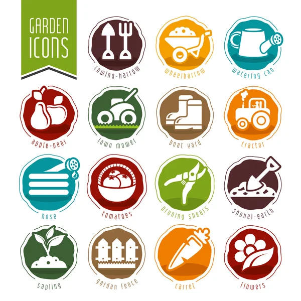 Garden - farm icon set — Stock Vector