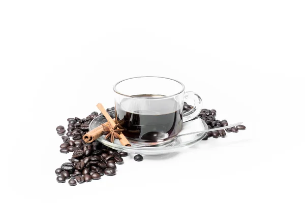Czarny Zestaw Kawy Tle — Zdjęcie stockowe
