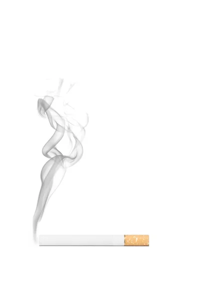 Cigarro Isolado Sobre Fundo Branco — Fotografia de Stock