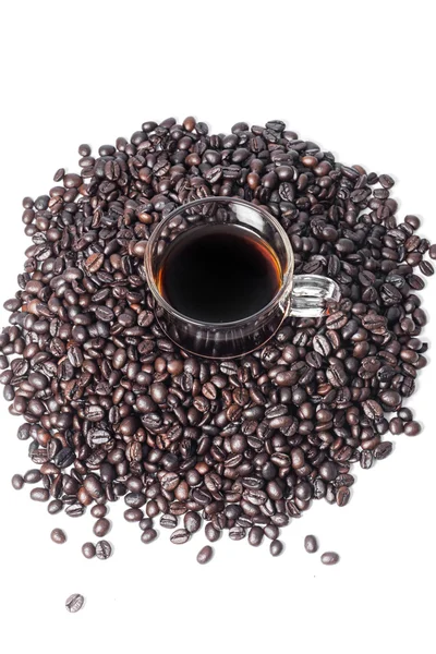 Black Coffee Set Background — Stock Photo, Image