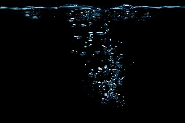 Burbujas Agua Sobre Fondo Oscuro Con Espacio Texto — Foto de Stock