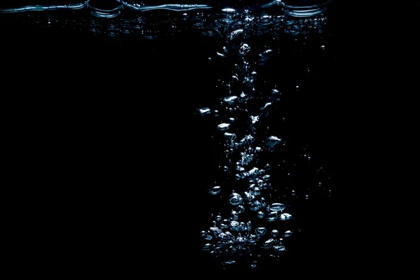 Burbujas Agua Sobre Fondo Oscuro Con Espacio Texto — Foto de Stock