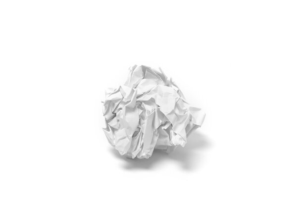 crumpled paper ball