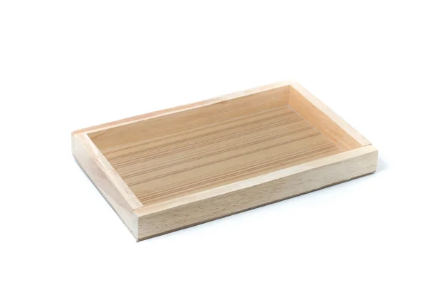 Placa de madera aislada en blanco — Foto de Stock