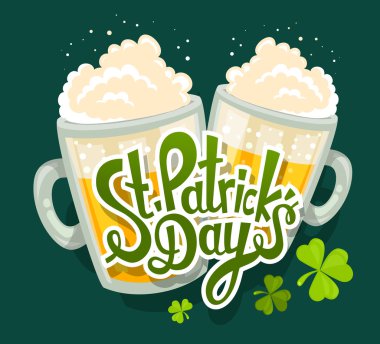 St. Patrick's Day greeting with  mugs