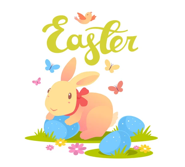 Tarjeta de Pascua feliz — Vector de stock