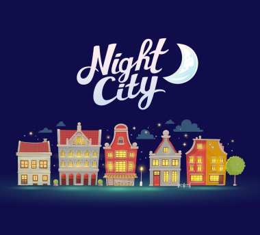 gece şehir manzarası resmi