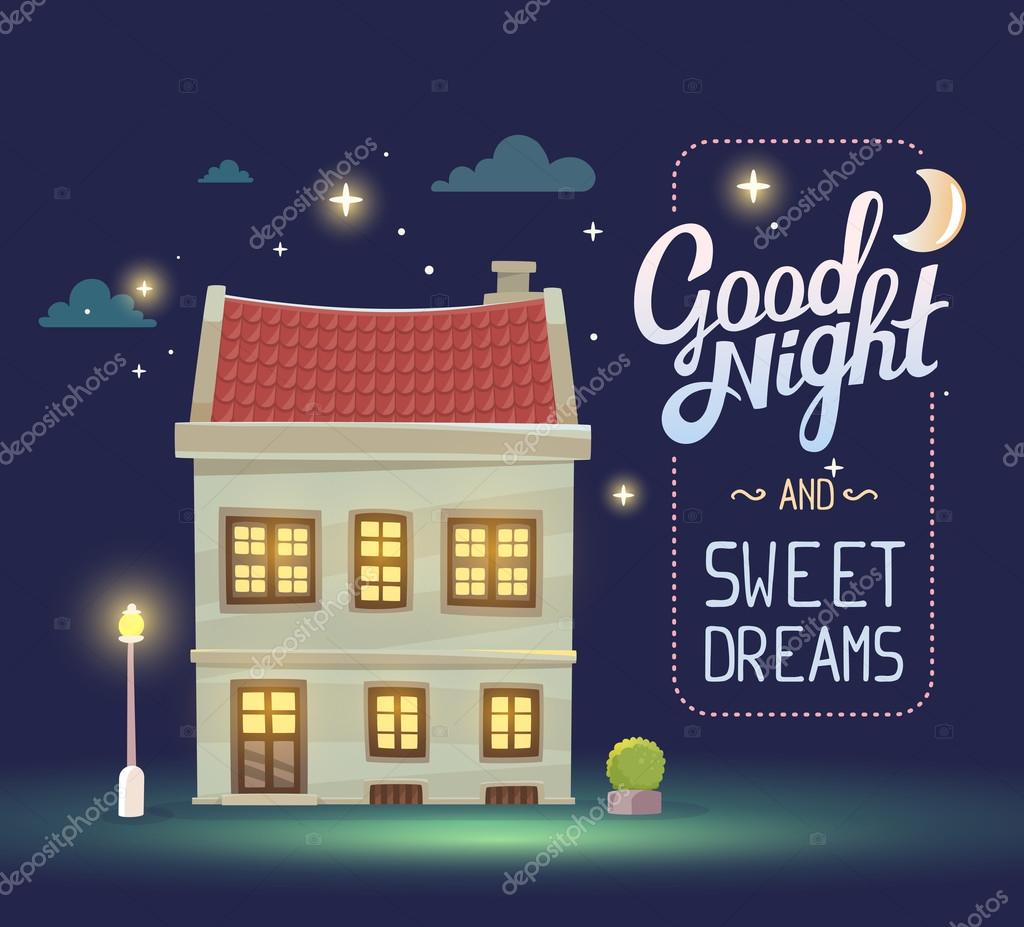 Illustration of wish good night and sweet dreams Stock Vector by ...