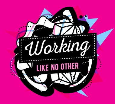 metin ile soyut kompozisyon