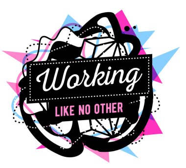 siyah çerçeve ile mavi soyut kompozisyon